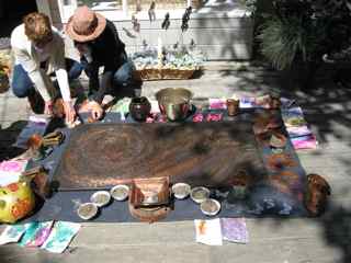 Tiburon-Art-Festival-feng-shui-ceremony-six-mounds-of-earth 