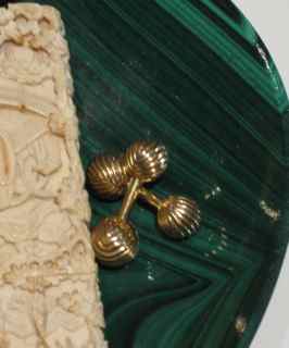 Feng Shui Gold Cufflinks